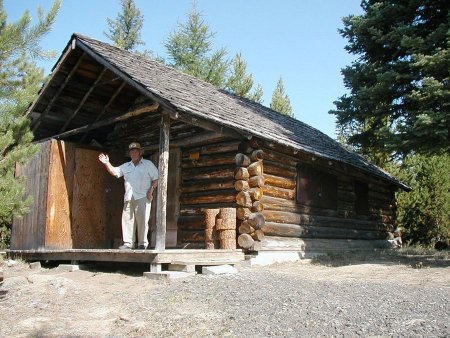 Bill Lovan at Miners' Cabin