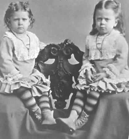 Mae and Frances Stearns, 1880